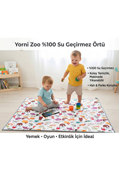 yorni 145x150cm Zoo Emzirme, Beslenme, Ek Gıdaya Geçişte, Sıvı Geçirmeyen, Yı...