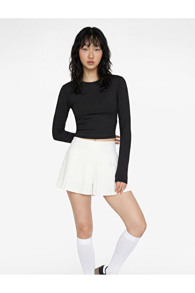 Koton Αθλητικό μπλουζάκι με μακρυμάνικο λαιμόκοψη Slim Fit