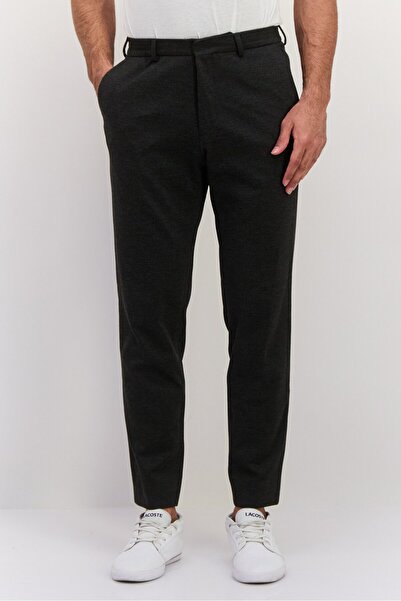 Gant Men Slim Fit Solid Chino Pants, Charcoal Melange