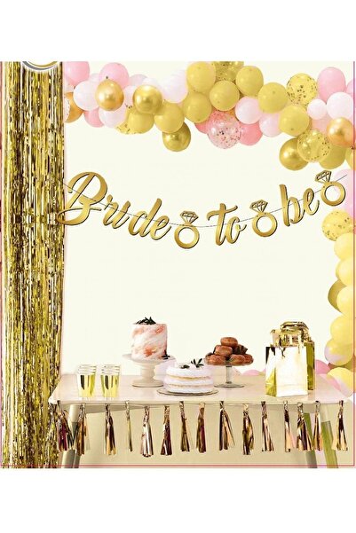 Parti dolabı Bride To Be Partisi Seti Team Bride Bekarlığa Veda Konsept Gold