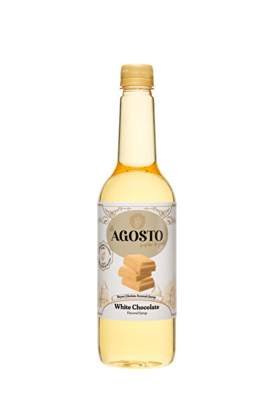 AGOSTO Beyaz Çikolata (White Chocolate) Aromalı Kahve Şurubu-6x750 ml