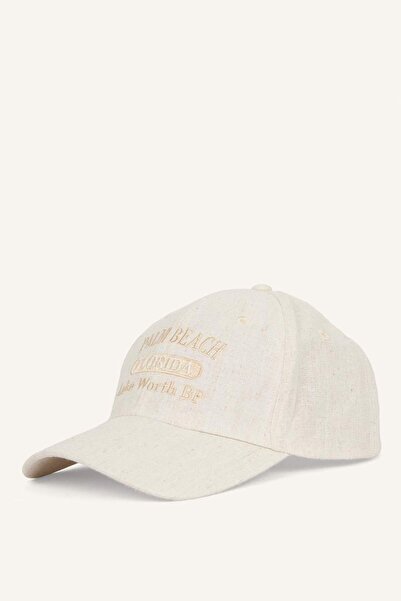 DeFacto Γυναικείο Κεντητό Λινό Καπέλο B7809AX24SM