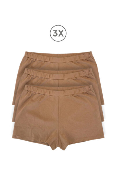 Feu De Elu Σετ Cotvie Brown Cotton Boxer 3 τεμαχίων