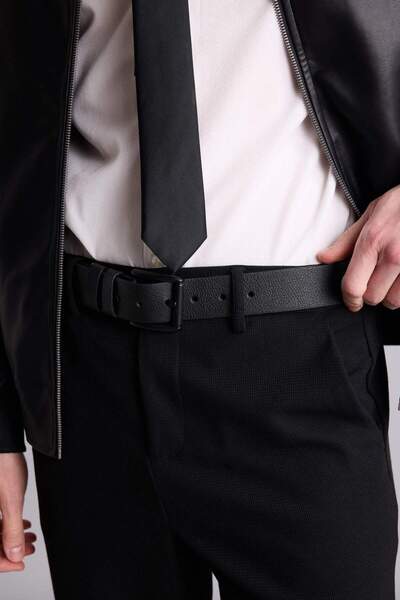 DeFacto مشبك مستطيل للرجال جلد صناعي جين حزام i H5067AXNS