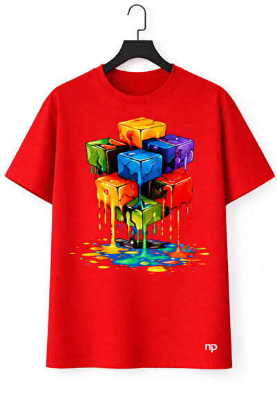 MARKATEM oversized Ανδρικό γυναικείο μπλουζάκι Unisex Πολύχρωμο μπλουζάκι με ...