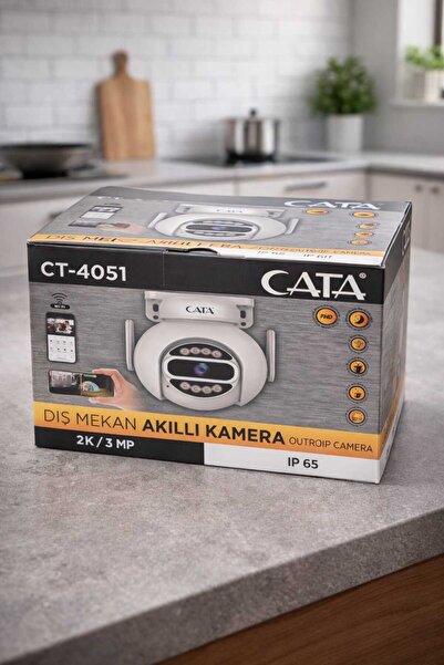Cata CT-4051 DIŞ MEKAN IP66 360° WİFİ GÜVENLİK KAMERASI