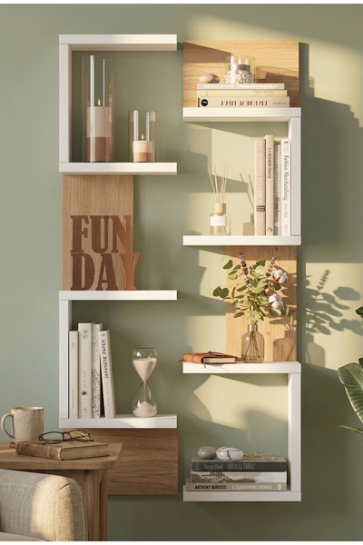 Yurudesign Shelf 22 Duvar Rafı Sepet-Beyaz WL22-SW