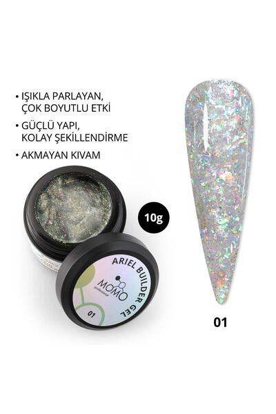 MOMO professional Ariel Builder Gel, Nail Art için Protez Tırnak Jeli No.01, ...