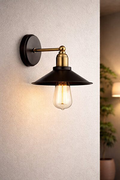 Retro Rustic Antique Wall Lamp Sconce Complete Metal Oven Painted