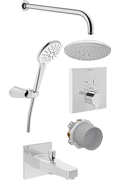 Artema Aquacontrol Square Concealed Thermostatic Shower Set A49294