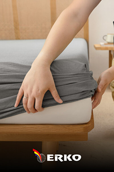 Erko Dört Mevsim 100% βαμβακερό χτενισμένο ελαστικό σεντόνι μονό κρεβάτι διπλ...