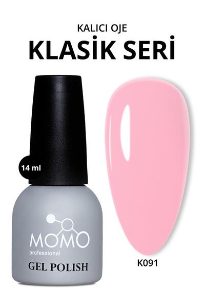 MOMO professional Kalıcı Oje K091, Bebek Pembesi, 14 ml