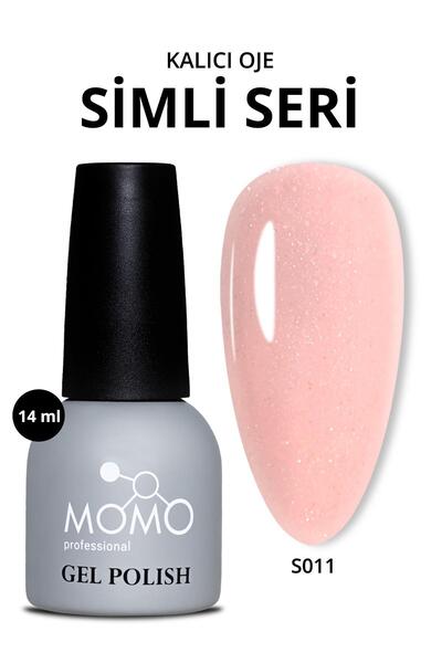 MOMO professional Kalıcı Oje S011, Hafif Simli Açık Pudra, 14 ml
