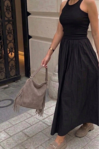 Marjin Γυναικεία τσάντα χεριού και ώμου με λεπτομέρεια από γνήσιο δέρμα με φο...