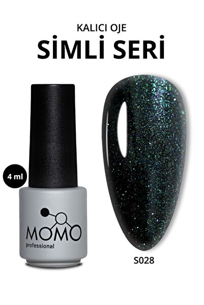 MOMO professional Kalıcı Oje S028, Parıltılı Zümrüt Yeşili, 4 ml