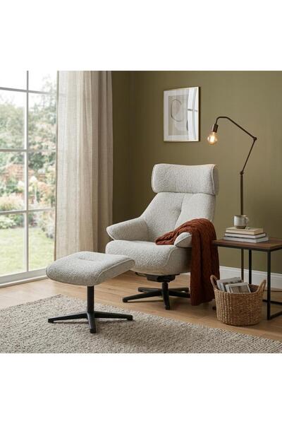 DEC33 Modern Leisure Chair with Footrest