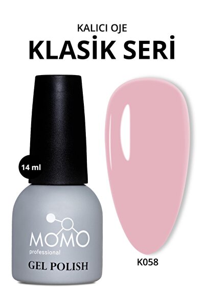 MOMO professional Kalıcı Oje K058, Nude Pembe, 14 ml