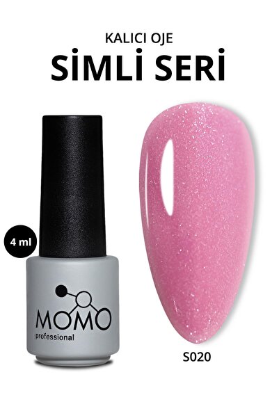 MOMO professional Kalıcı Oje S020 Hafif Işıltılı Şeker Pembesi 4 ml
