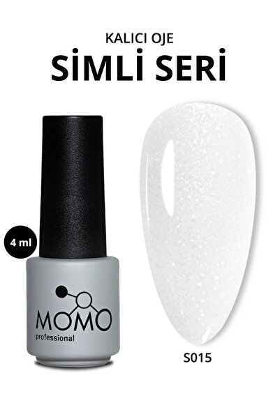 MOMO professional Kalıcı Oje S015, Simli Beyazi, 4 ml