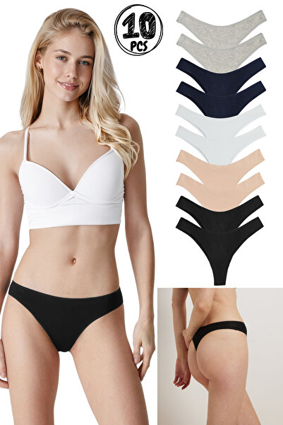 Yohannes Club Γυναικεία, βαμβακερά σλιπ, 10 τεμάχια σε πακέτο, Fresh Colors B...