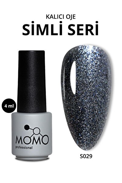 MOMO professional Kalıcı Oje S029, Parıltılı Küllü Gri, 4 ml