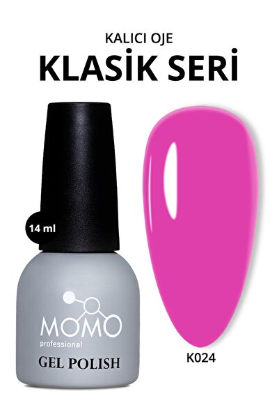 MOMO professional Kalıcı Oje K024, Fuşya Pembe, 14 ml