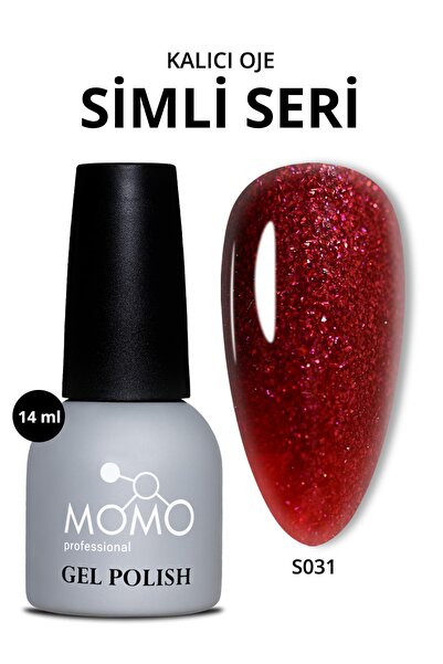 MOMO professional Kalıcı Oje S031, Parıltılı Vişne, 14 ml