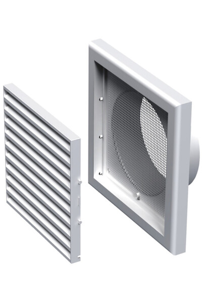 EVOSANITARY Grilă de ventilație pentru fațadă 1111 MV120Vs 187 mm 125 mm maro