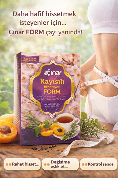 YK Çınar Kayısılı Biberiyeli Form Çayı 45 Süzen Poşet 90 G