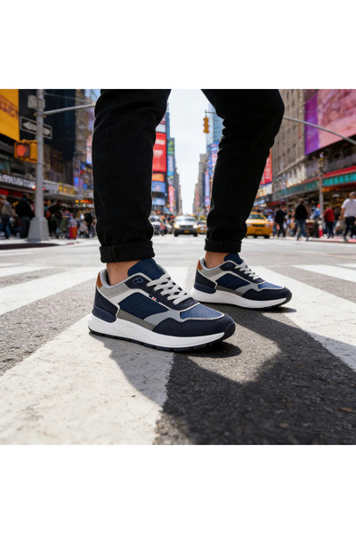 Tmall Pantofi sport bărbătești, material textil, B4056, albastru