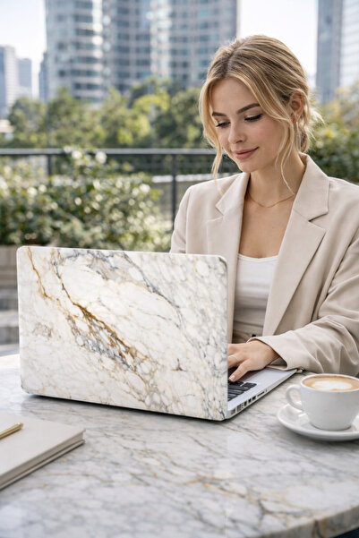 Mcstorey Macbook Air Kılıf 13 Inç Mermer08nl (ESKİ USB'Lİ MODEL 2010-2017) A1...