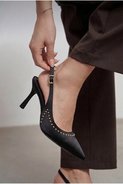 Giamgia Γυναικείο στιλέτο με λεπτομέρεια από χάντρες, ανοιχτή πλάτη και τακού...