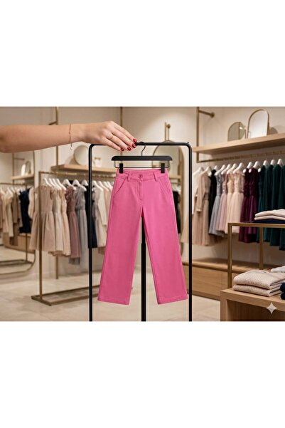 Hilal Akıncı Kids Κοριτσίστικο βαμβακερό παντελόνι άνετης εφαρμογής