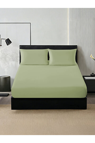Donetella ملاءة سرير سادة نفر ونص 120×200 سم – شرشف بحواف عميقة 30 سم مع 1 غط...
