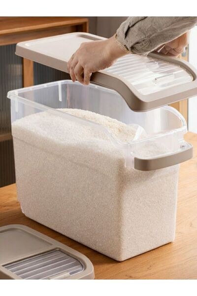 Meleni Home صندوق تخزين المنظفات اللوحي بغطاء منزلق سعة 10 لتر مكون من قطعتين...