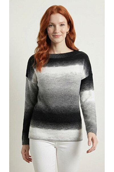 Neden Tekstil Gradient Transition Soft-Textured Women's Knitwear Sweater