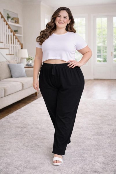 THEBEK Women's Bürümcük Pants – Light Fabric – Comfortable Fit – Oversized – Relaxed Fit