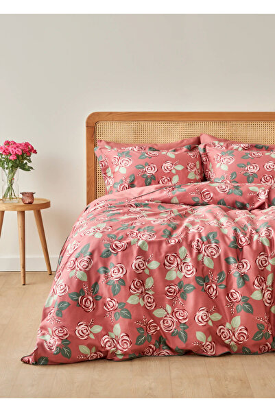 Bella Maison Σετ Παπλωματοθήκη Διπλό Παπλωματοθήκη από 100% Βαμβακερό Σατέν Ρ...