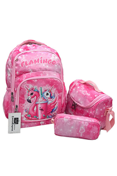 Bevitton Black Primary School Bag for Girl - Character Pattern Pen Holder and...