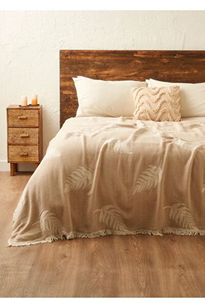 Bella Maison Βαμβακερό διπλό κάλυμμα κρεβατιού Amaya Μπεζ (200x220 cm)