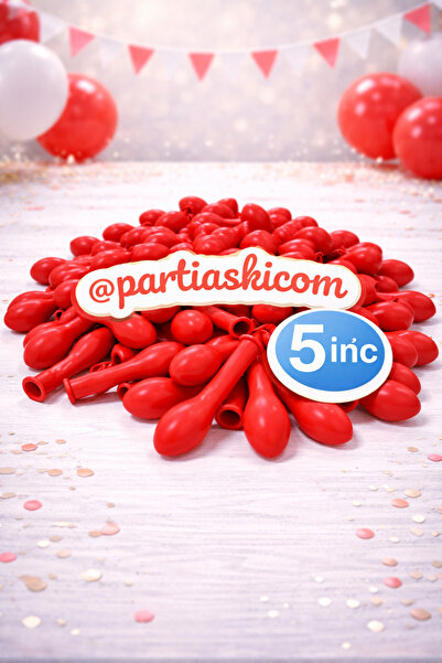 PARTİ AŞKI 5 Inç Minik Lateks Balon 12,5 Cm - 20 Adet Doğum Günü Parti Balonu...