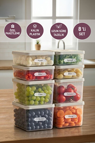 SELKA HOME Selka Nora 4 Pieces 0.5 Lt and 4 Pieces Deep 1 Lt. Set