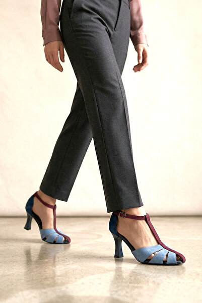 Gökhan Talay Γυναικεία κλασικά παπούτσια με τακούνι Princess Blue Suede