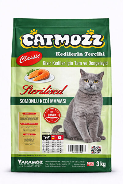 CatMozz Classic Somonlu Kısır Yetişkin Kedi Maması 3 Kg