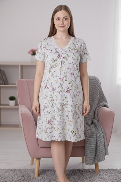 Cotpark Cămașă de noapte din țesătură de viscoză și elastan pentru femei, măr...