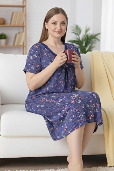 Cotpark Γυναικείο νυχτικό από ύφασμα βισκόζης και ελαστάνης σε μεγάλο μέγεθος...