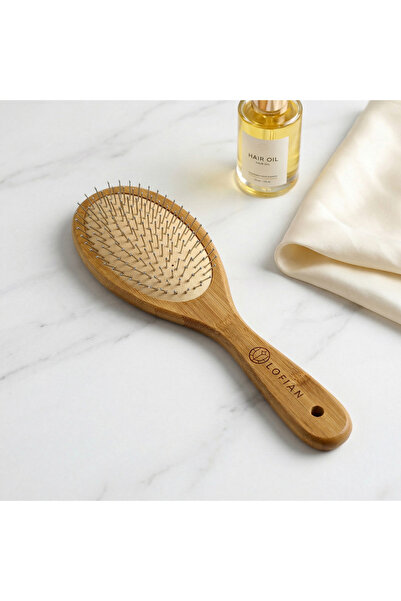 LOFIAN فرشاة الشعر الخشبية من لوفيان - Wooden Hair brush, Wooden Hair Comb C-009