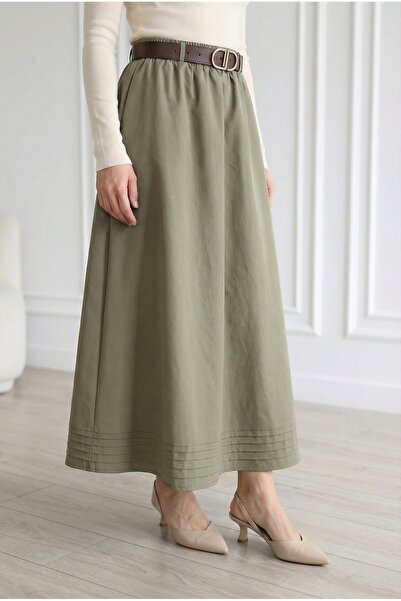 BENAHOLL Φούστα Ακασία με ελαστική μέση και έξι στρώσεις-AA7498 Μέντα