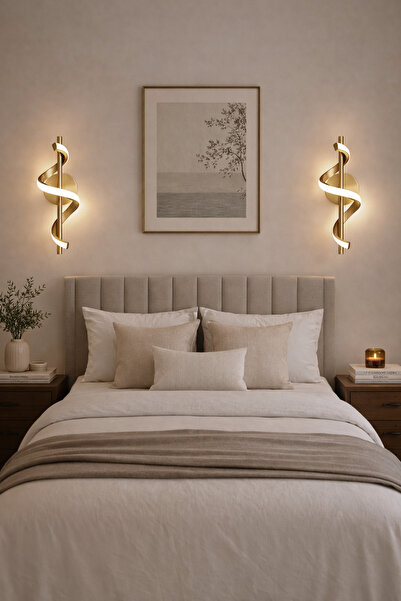Modern Led 2-Piece Wall Sconce (NOT BATTERY POWERED) is white light