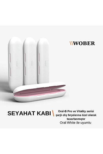 Wober Şarjlı Diş Fırçası Için Seyahat Kabı, Sadece Oral B Pro1, Vitality Ve Starter Serisine Uyumlu